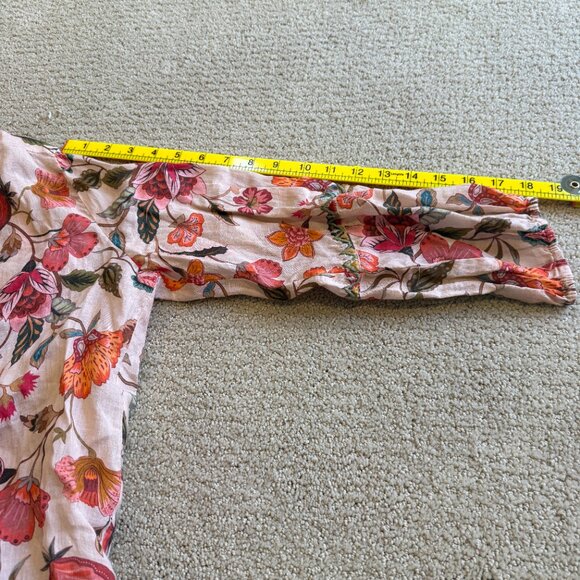 Johnny Was Blouse Tunic Boho Pink Paris Effortless Floral Aztec Embroidery SMALL - Picture 11 of 14